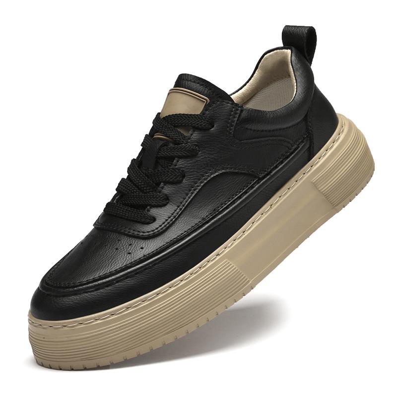 Genuine Leather Casual Shoes Luxury Brand Mens Stylish Sneakers Lace Up Oxford Walking Footwear Comfort Outdoor Jogging Shoes