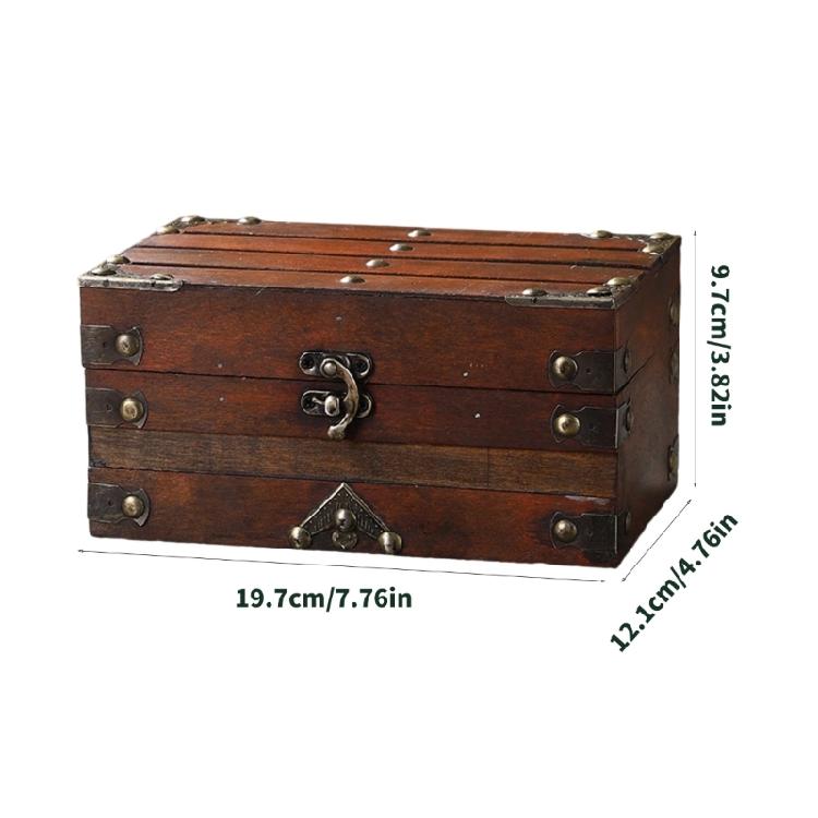 Multipurpose Decorative Jewelry Box With Compartment Dividers Safe Key Lock Wood Storage Cabinet