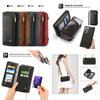 Suitable for Samsung S22 mobile phone leather case Note20 multi-function zipper wallet protective case, retro oblique span bag