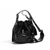 2024 Women's Summer Bucket Bag Set: Fashion Drawstring, Rivet Design, with Wide Shoulder Strap and Messenger Bag.