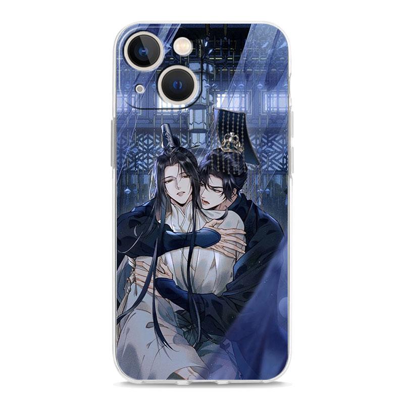 Handyhülle für iPhone 15 14 13 12 Mini 11 Pro Max XS X XR 7 8 Plus Transparente TPU-Hülle Comic Man Erha und sein weißer Katzenmeister