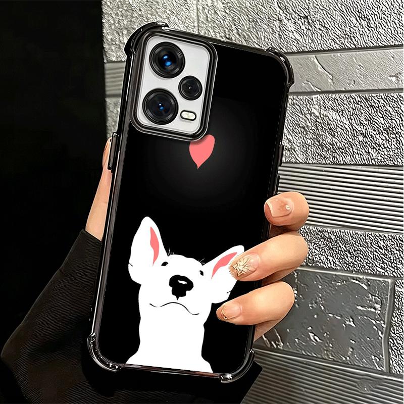 Perro Bull Terrier Lindos Cachorros Funda de Teléfono con Chapado Para Xiaomi Redmi Note 14 15 Pro Plus 13 12 11 11S 11T 10 9S 9 5G Anti-Caída Aira