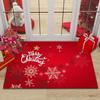 Merry Christmas Doormat Living Room Front Entrance Non Slip Foot Mat Polyester Bathroom Rugs Carpet Christmas Home Decorations