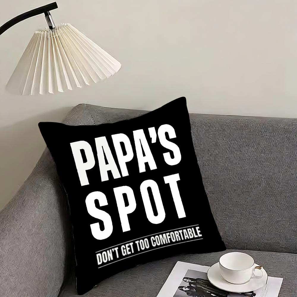 Funny DADS SPOT Cushion Cover Elegant Comfort Pillowcase Sofa Bed Doublesided Printed Invisible Zipper Home Decor