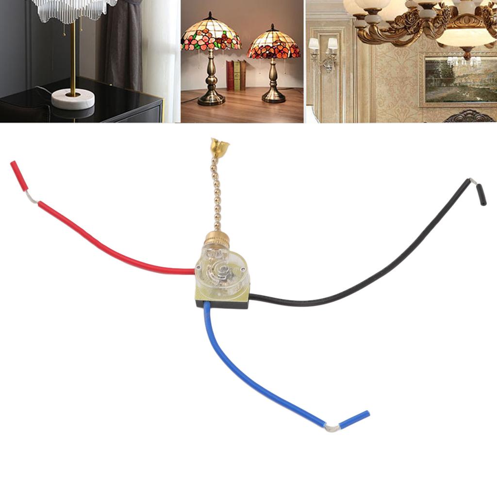 4Pcs Ceiling Fan Light Replacement Lamp Pull Chain 3 Wire Ceiling Fan Lamp 250V 125V