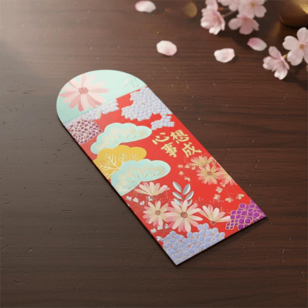 6 Stück Kreatives Papier Neujahr Roter Umschlag Traditioneller Chinesischer Stil Geldpäckchen Segen Goldfolienprägung Glückliche Rote Tasche Zuhause