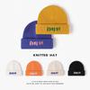 Wool Hat Female Alphabet Embroidery Cold Hat Men's Autumn and Winter Simple Warm Ear Protection Knitted Hat Breathable and Warm