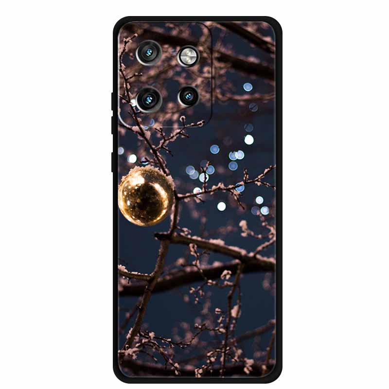 Christmas Cover For Motorola Moto G75 5G Black Silicone Cases TPU Santa Claus Christmas Tree Cover Deer For Moto G75 5G TPU case
