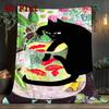 Cat and Goldfish 2D Flat Pattern Flannel Blanket High Quality All Seasons Warmth and Comfort Perfect for Christmas Gifts.SMT0917419