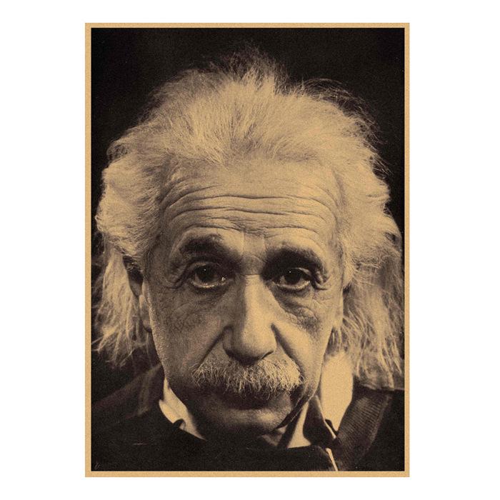 Einstein "Imagination Over Knowledge" Retro Kraft Paper Wall Poster 504