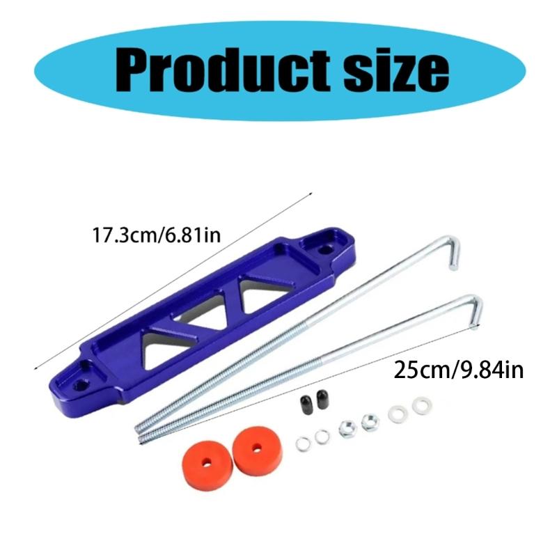 Aluminum Battery Hold Down Set Car Battery Tie Down Fasten Bracket Holder Battery Mount Bracket Automotive Accessories