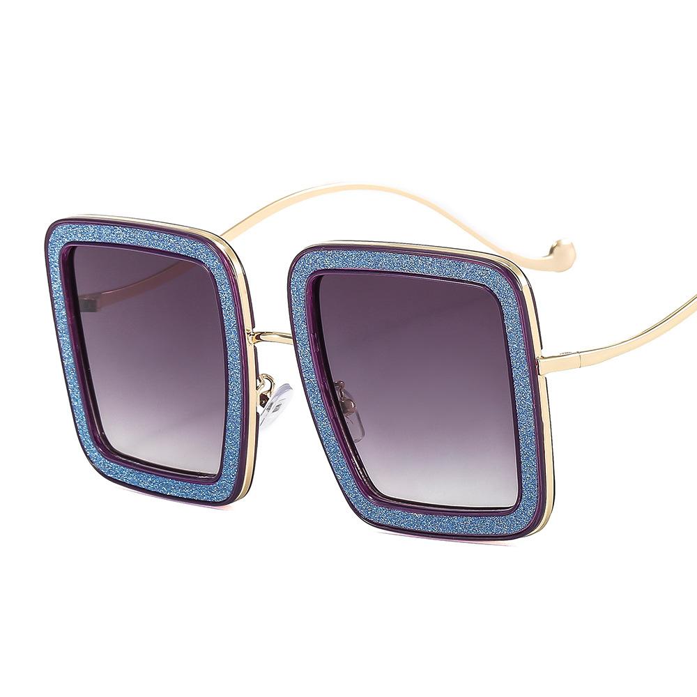 New Women Eyewear Trendy Sunglasses Large Square Sunglasses Personalized Glasses Retro Designer Fashion Sunglasses