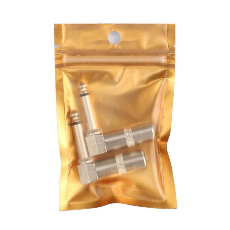 2pcs 1/4 6.35mm L-shape Jack Right Angle Male Mono Plug Audio Connector for Guitar Instrument Audio