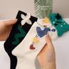 Female Spring and Autumn Stereo Butterfly Love Flower Tube Socks