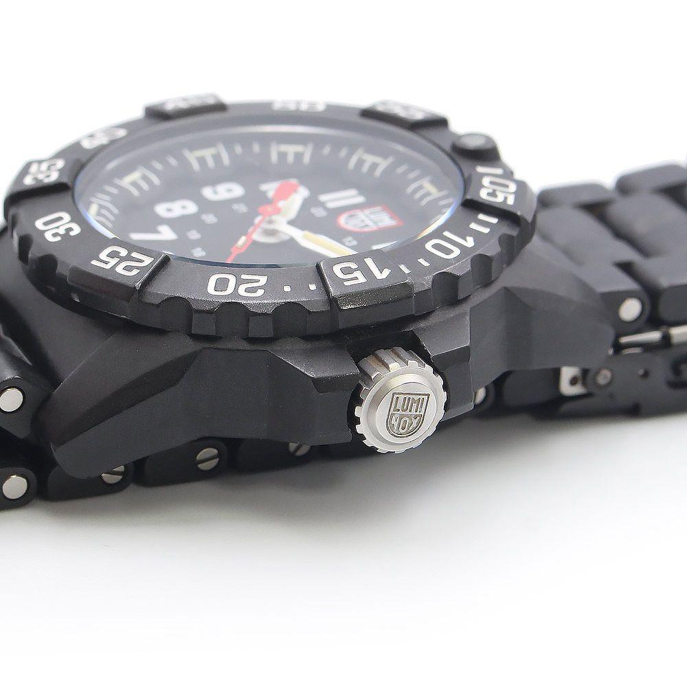 Used Luminox 3510 Navy Seals 3500 Series Quartz Carbon Stainless Steel Black Silver Watch with Box LUMINOX (Used)