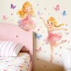 Cartoon Ballet Girl Wall Sticker Self-Adhesive Removable for Bedroom Living Room Study Room Elegant Home Decor Art