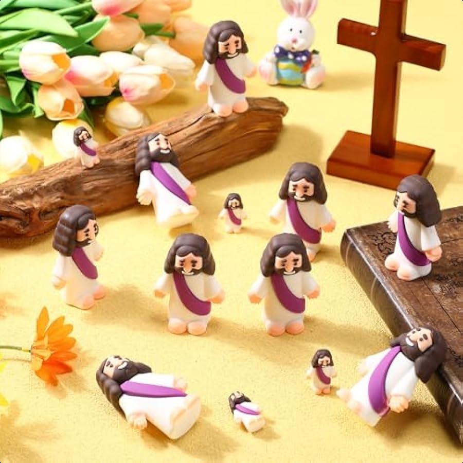 

Barydat 3.2 Inch Easter Large Jesus Figures Bulk Jesus Figurine Toys for Hide and Seek Classic Christ Savior Doll Religious Par United States