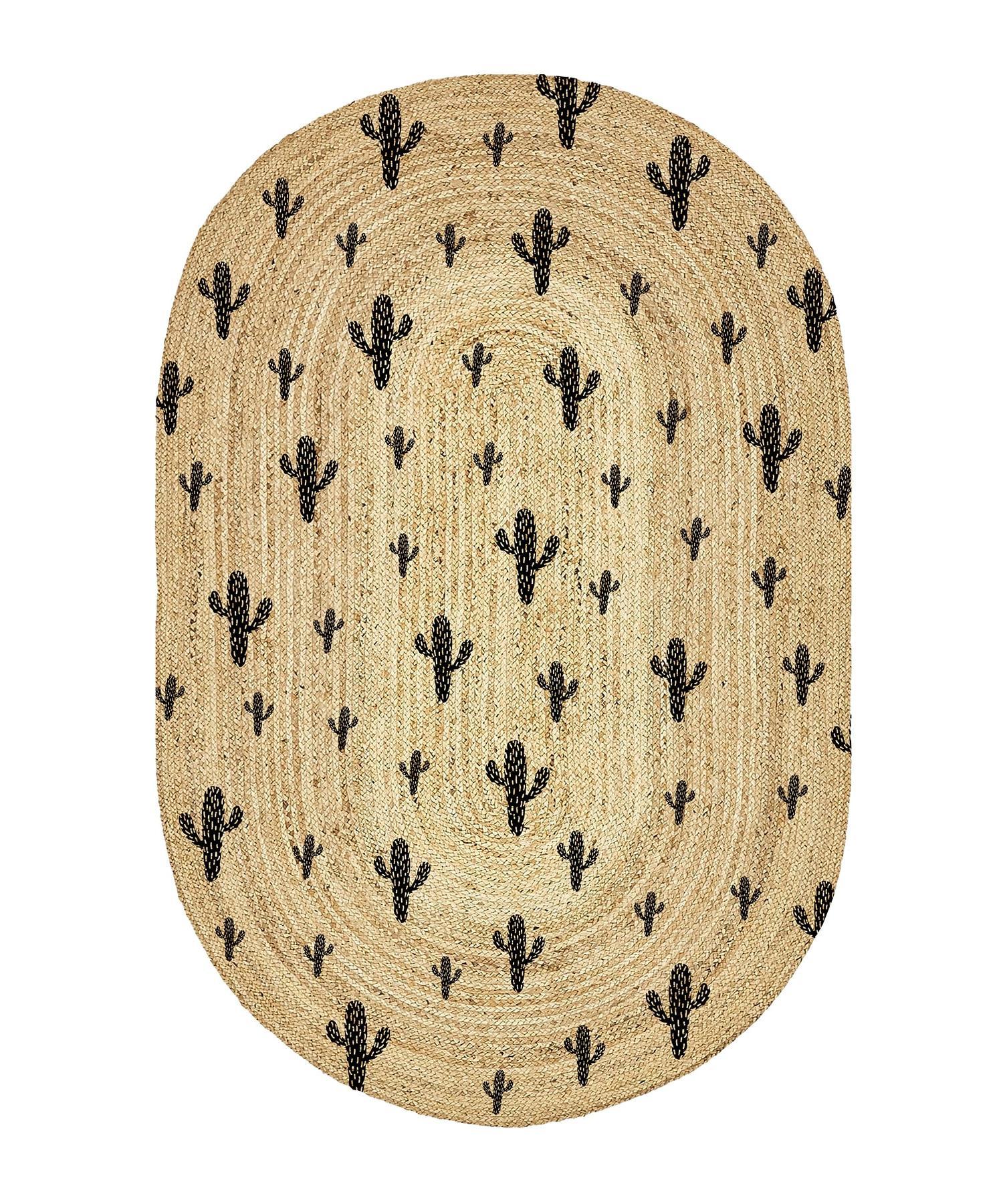

Carnival Bolero 12 Minimal Cactus Овальный джутовый вязаный ковер Плетеный коврик