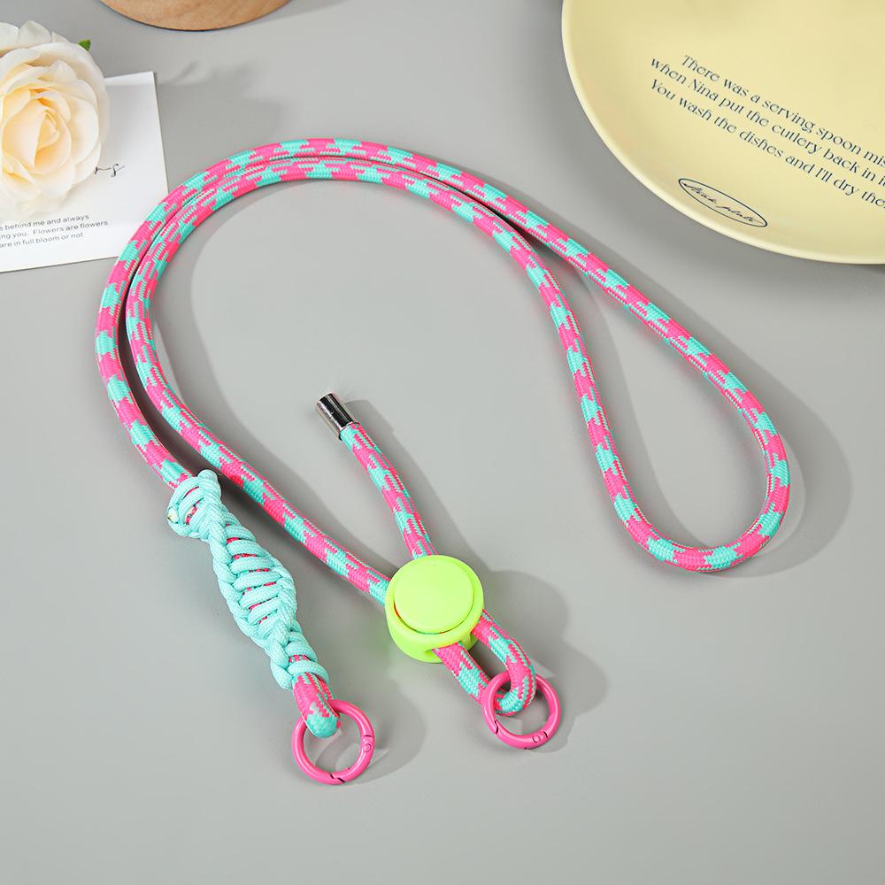 Verstellbares Crossbody Dopamin Kontrastfarbe Geflochtenes Universelles Handy-Lanyard