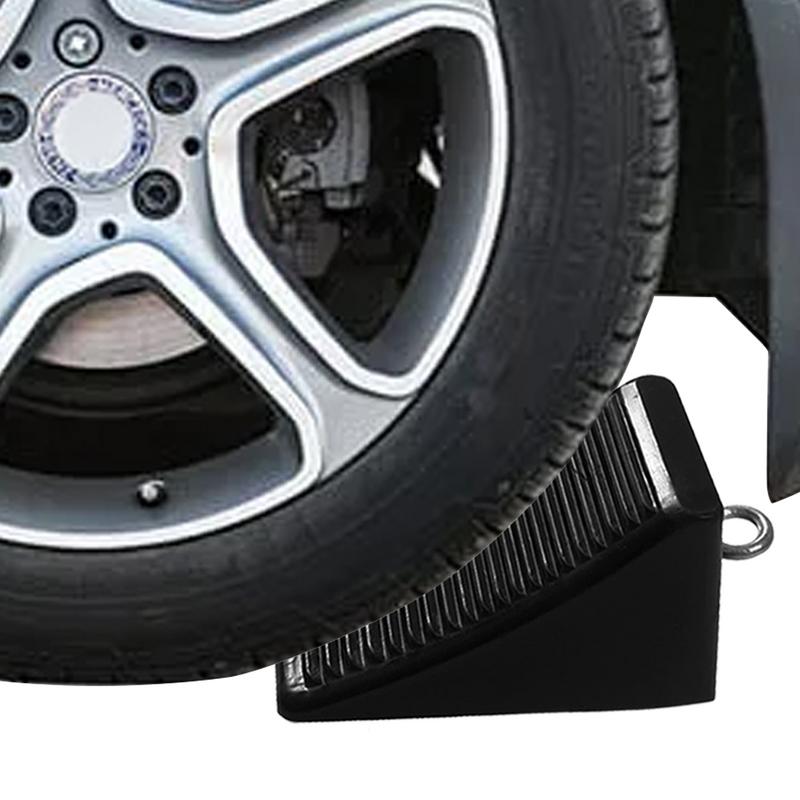 Anti-slip Auto Parking Wedges Car Stopper Tire Block Rubber Wheel Chock Support Pad Car Trailer Wheel Chock With Handles