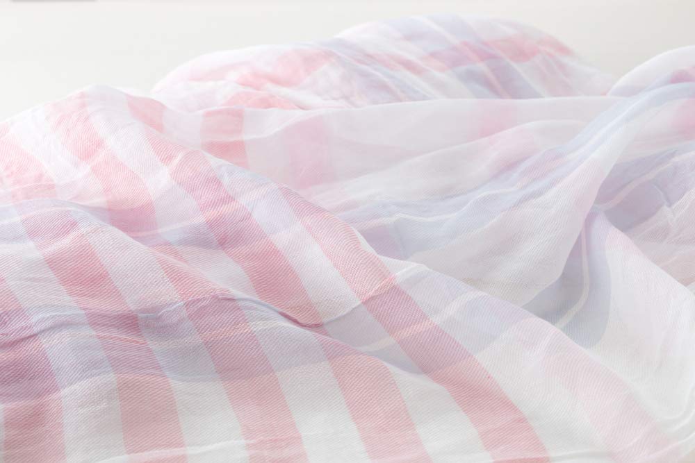 Banshu weave shuttle pink stole,