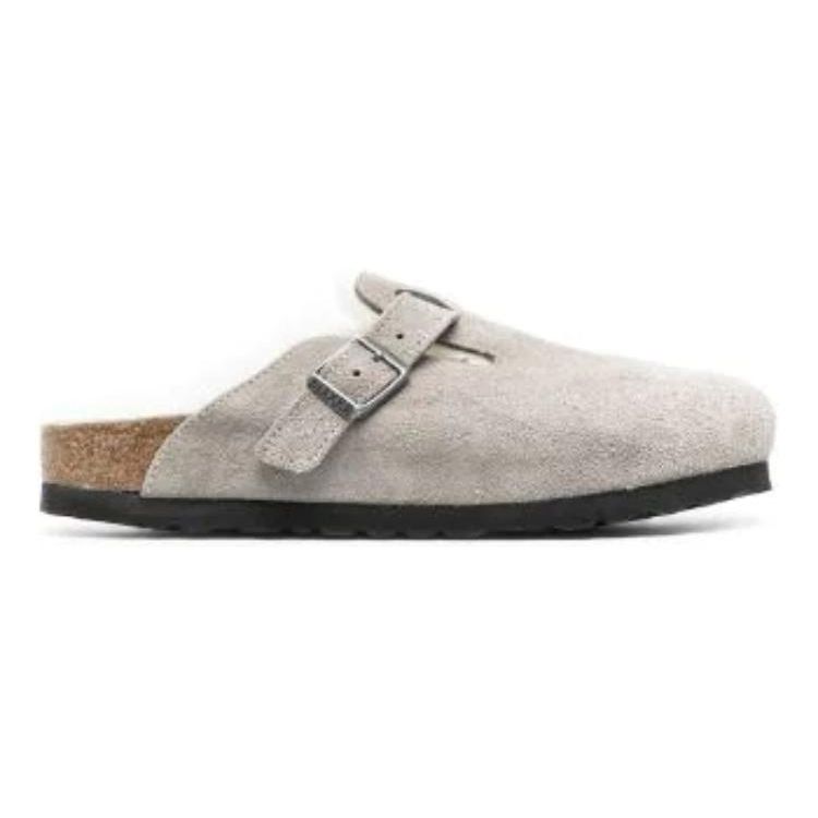 Birkenstock Boston Comfortable Versatile Breathable Non-Slip Closed-Toe Slippers Unisex slippers Gray 1017651BOSTONSTONE