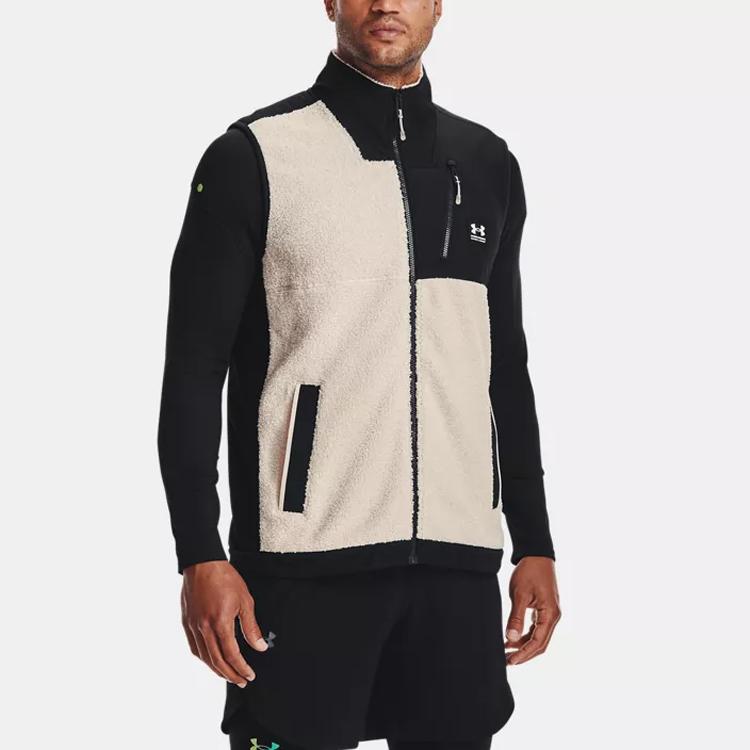 Under Armour Logo Print Pearl Fabric Training Vest Men Vests White 1366096-110
