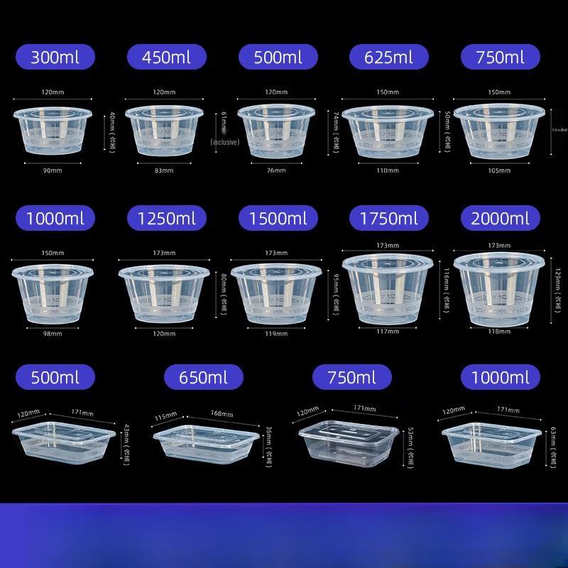 Disposable Round Takeaway Meal Bowls
