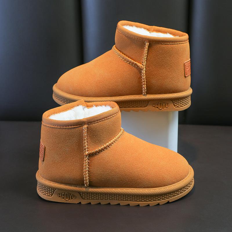 

Зимние бархатные утепленные детские хлопковые сноубутсы большого размера, корейская версия, детские ботинки средней и старшей возрастной группы, короткие ботинки, хлопковая обувь для мальчиков и девочек 37 (inner length 22.5CM) жёлтый