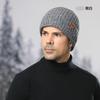 Knitted hat, men's winter velvet thickened cold-proof outdoor cycling wool knitting, hat scarf three-piece set
