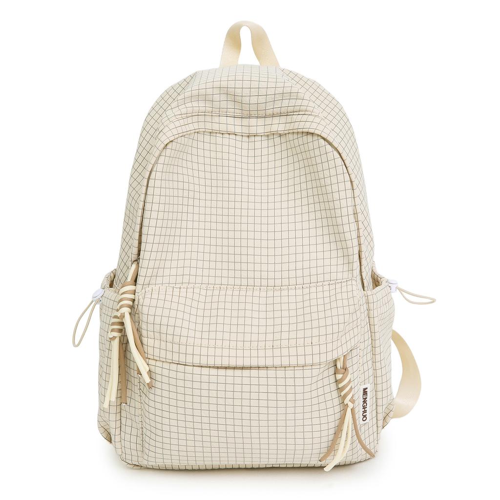 Schultasche Campus Schultasche Damen Koreanische Ausgabe ins Einfacher Karierter Rucksack Highschool-Schüler Große Kapazität Freizeit Reise Rucksack