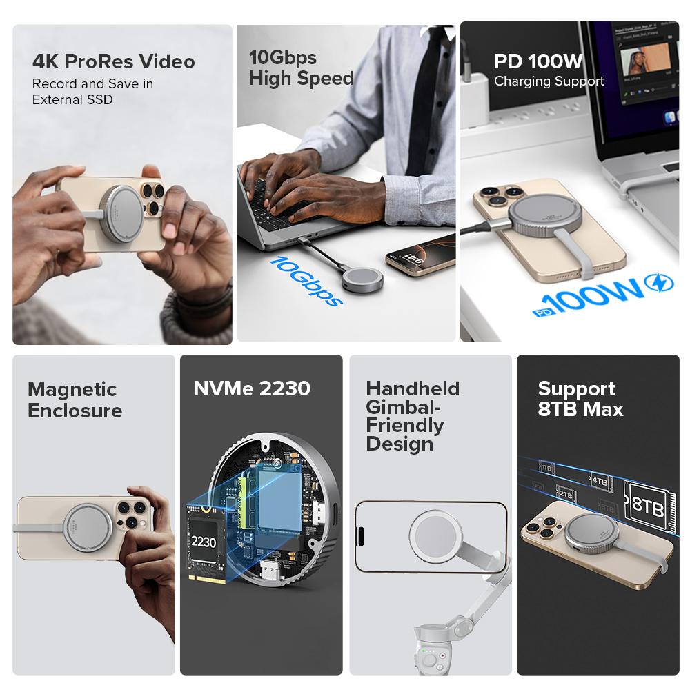 ZIKE Z557C 3-in-1 Qi2 Magnetic Wireless Charging Stand