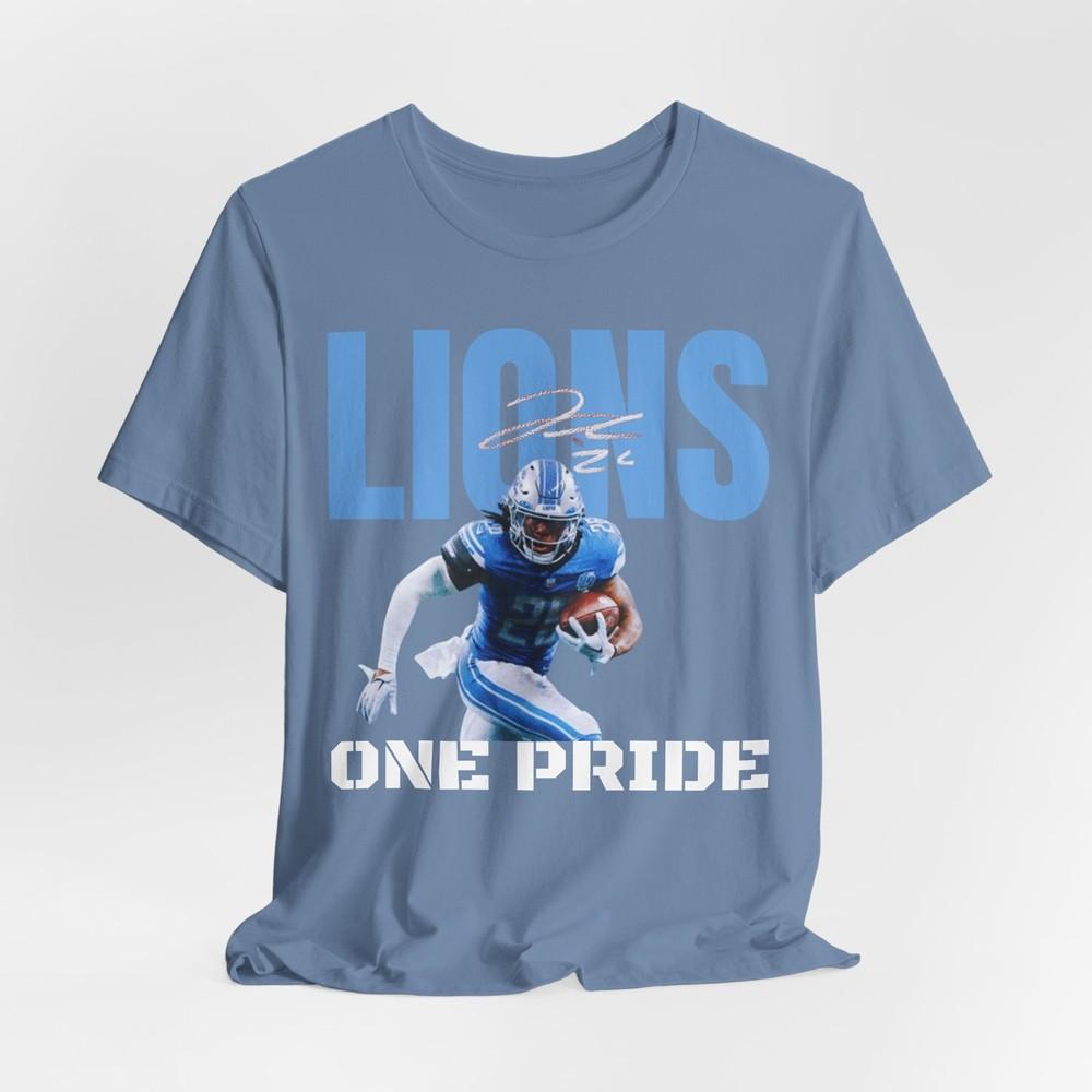 Detroit Lions Jahmyr Gibbs ONE PRIDE NFL Football Fan T-Shirt Unisex T-Shirt L