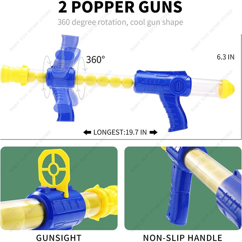 Air-Powered Shooting Duck Toys Soft Bullet Battle Games Hungry Duck Foam Balls Electronic Target Practice Toys With Light Sound