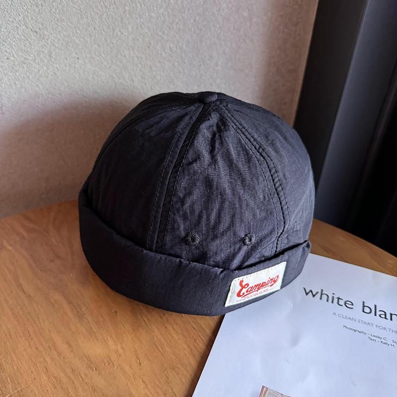 Color Fashion Solid Letter Decoration Neutral Casual Dome Hat Autumn For