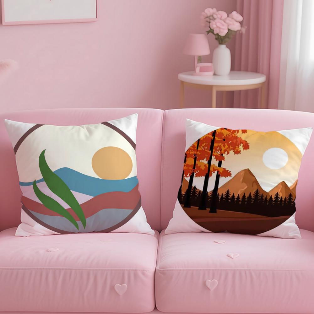 C-Classic S-Sunrise C-CartoonS Cushion Cover Comfortable Reversible Pillow Cover Ideal for Car Sofa Bedroom & Beyond
