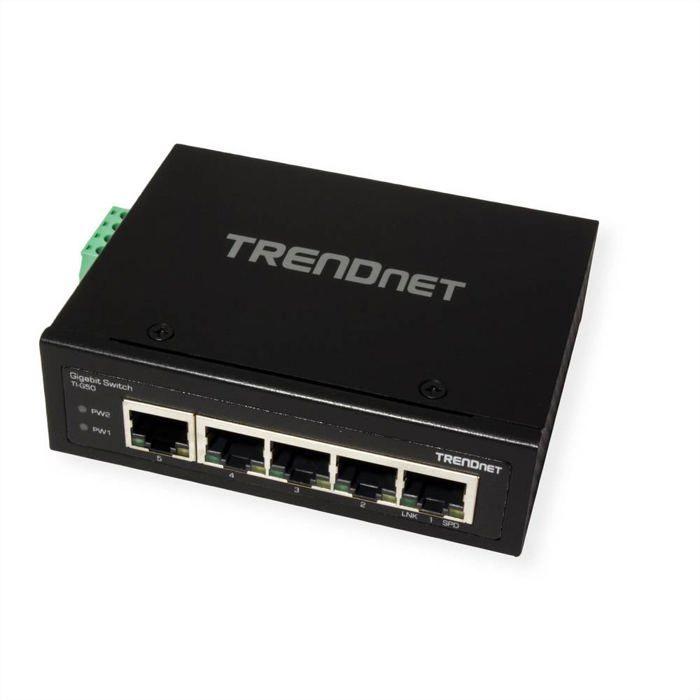 Commutateur Ethernet - TRENDNET - TI-G50 - 5 Ports Gigabit - Montage sur rail - IP30