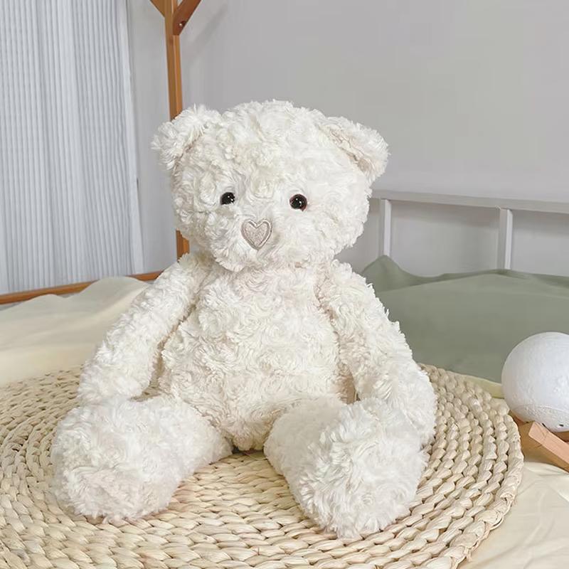 40cm Süßer Lockiger Liebe Teddybär Plüschtier Kuschelbär Puppen Kinder Geburtstagsgeschenk Kissen Teddybär Zuhause Wohnzimmer Schlafzimmer