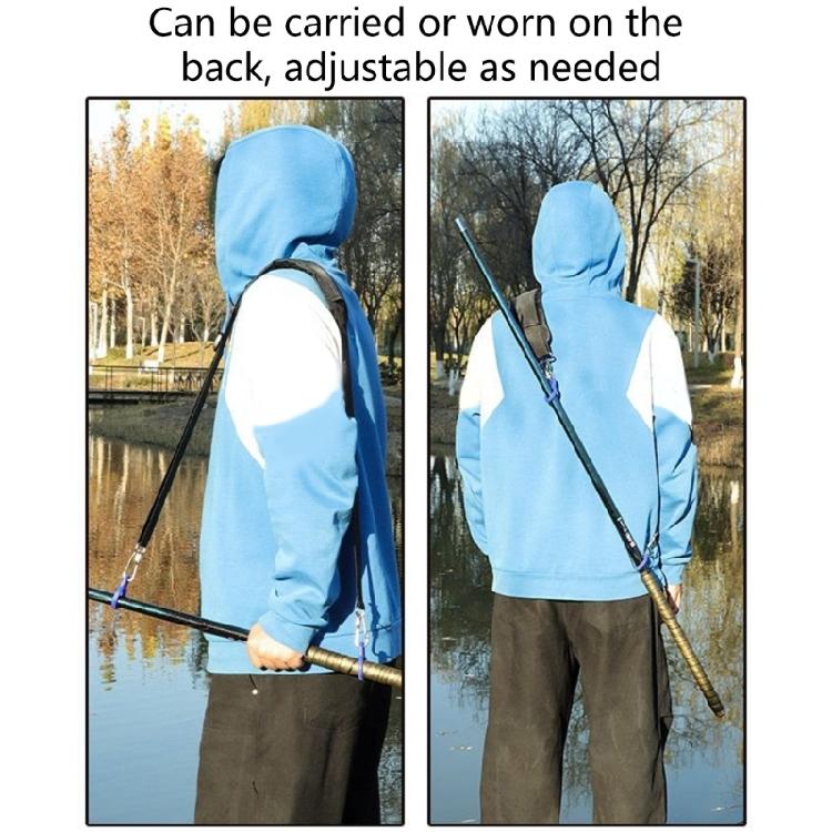 Fishing Strap Belt With Padded Shoulder Support Fishing Poles Holder Strap Rod Shoulder Belt Travel Tackle Carriers