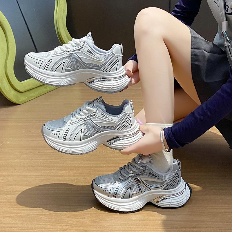 New dad shoes women's summer student sports running shoes casual shoes with heightened thick soles