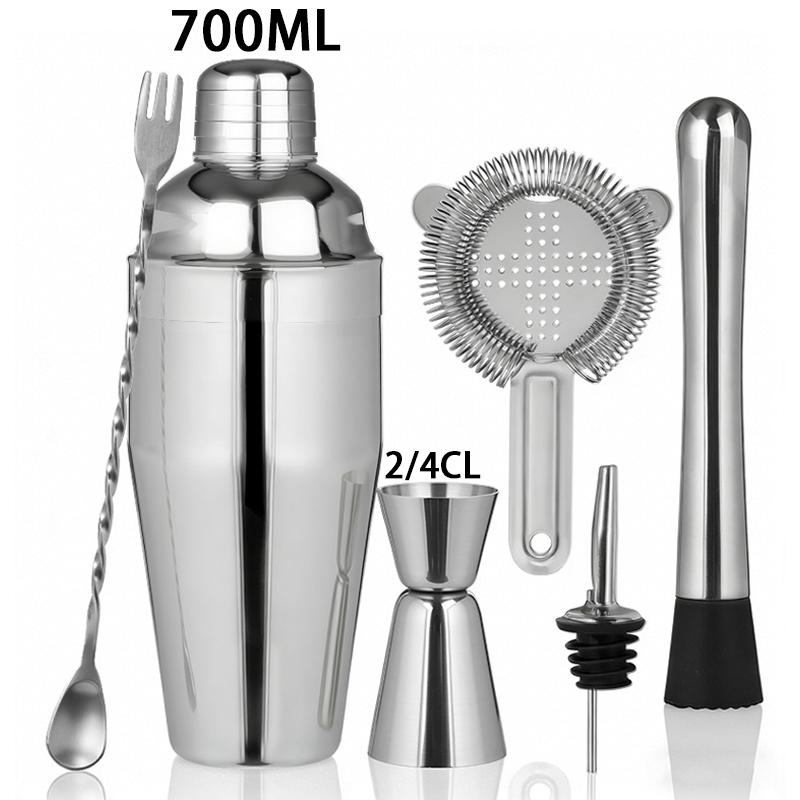New Cocktail Shaker Professional Stainless Steel Bartender Wine Cup Cocktail Mixer Martini Cocktail Shaker Bar Set