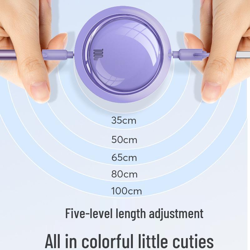 4-in-1 Retractable 100W Fast Charging Cable for Apple, Huawei, Xiaomi, Android, Car Charger