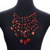 Color Shelf Exaggerated Retro Geometric Water Drop Gem Inlaid Necklace