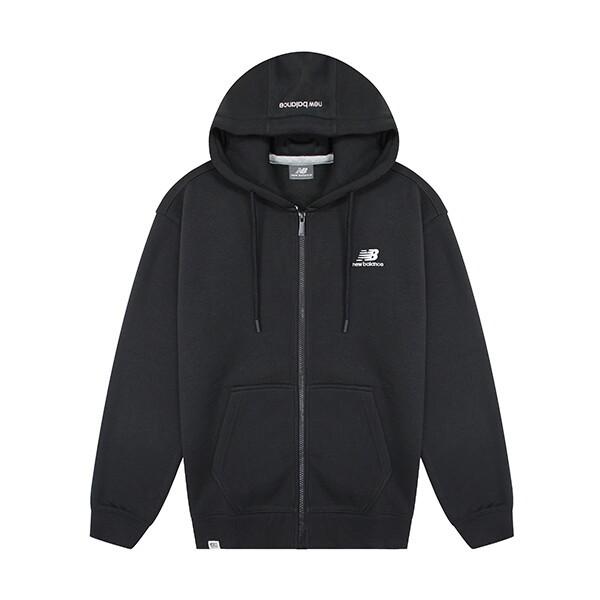 New Balance Basic Fleece Hooded Zip Up Jacket Black