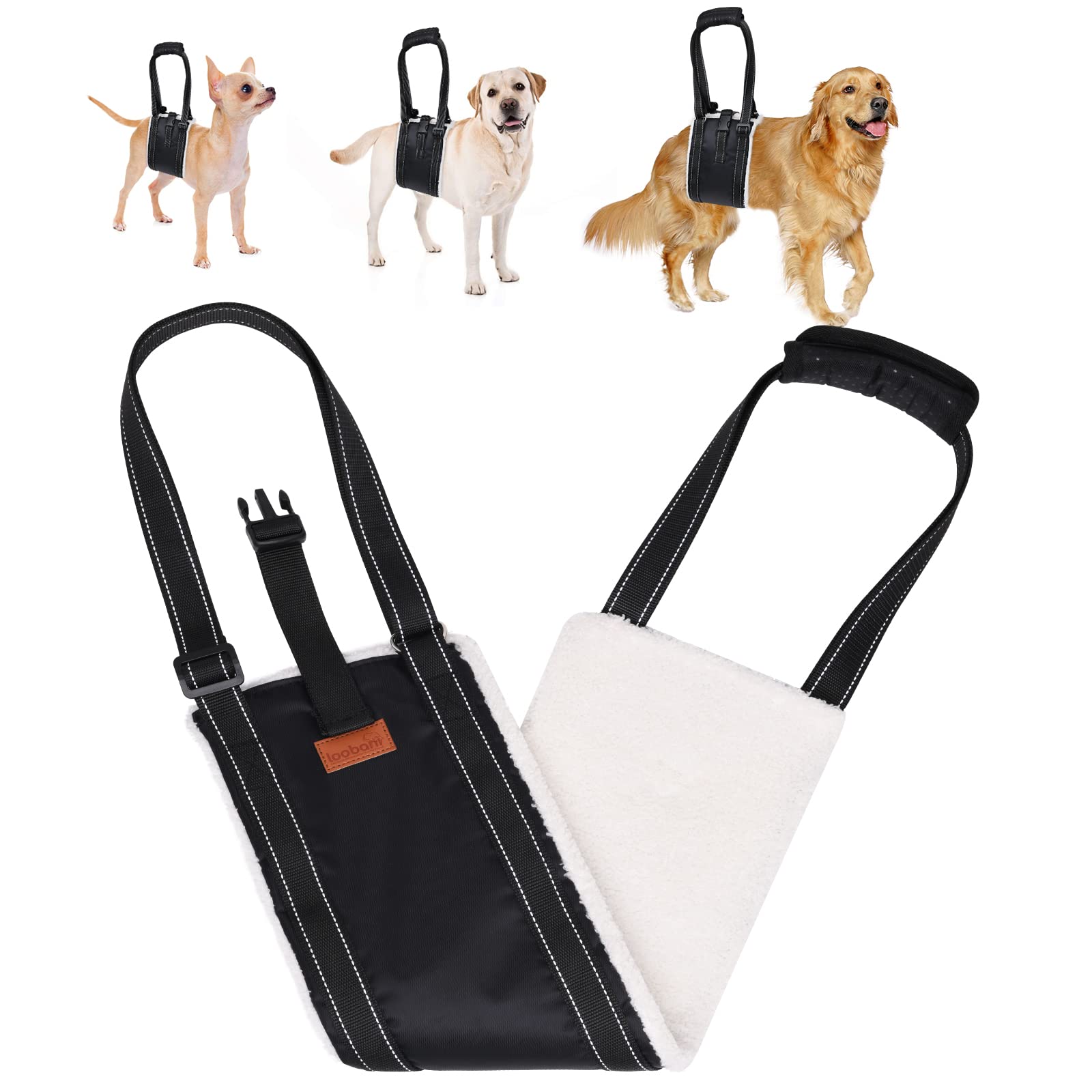 

Loobani Dog Walking Assistance Body for Senior and Hand Easy to Put on and Take Convenient for Includes Storage Bag Adjustment Buckle for Medium чёрный