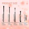 9Pcs Makeup Brush Set, 1 Eyeliner Brush 1 Eyebrow Brush 7 Eyeshadow Brushes, Professional Makeup Brushes Double Ended Makeup Brushes (A)