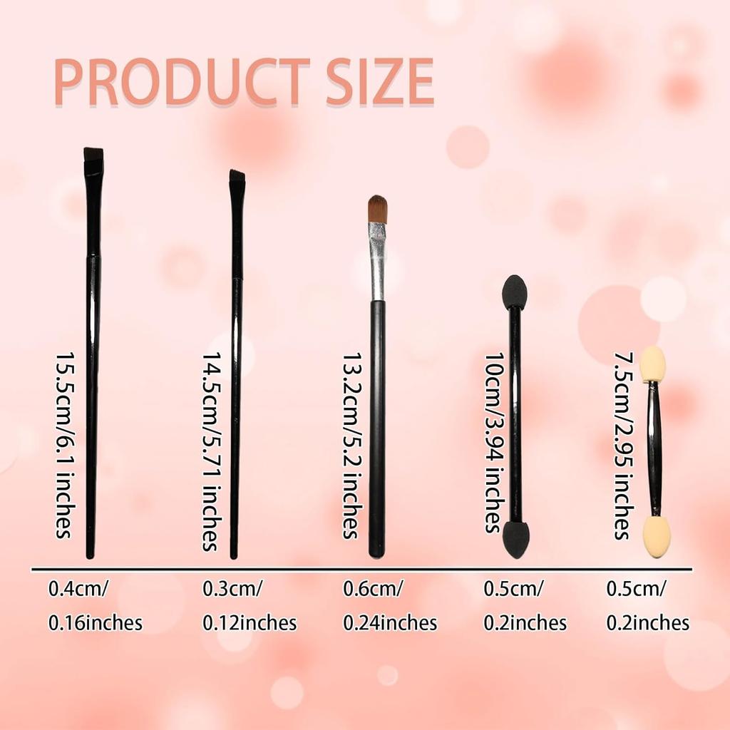 9Pcs Makeup Brush Set, 1 Eyeliner Brush 1 Eyebrow Brush 7 Eyeshadow Brushes, Professional Makeup Brushes Double Ended Makeup Brushes (A)
