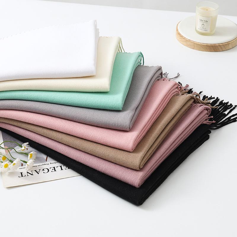 Damen Herbst/Winter Kaschmirwollschal - Koreanischer Stil Uni Rot