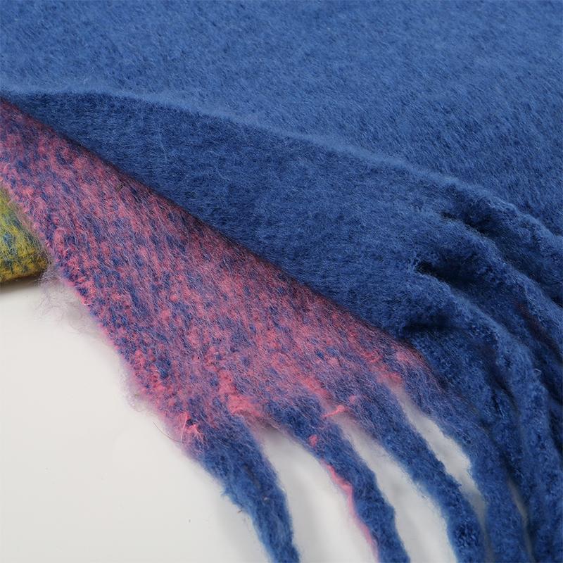 Winter Warm Women Scarf Multicolor Soft Faux Cashmere Blanket Wrap Shawls Foulard Pashmina Neckerchief Poncho Tassel