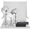 VidaXL Photo Studio Kit with Lighting and Backdrop Photography Light Background System Backdrop Support Kit 3094710